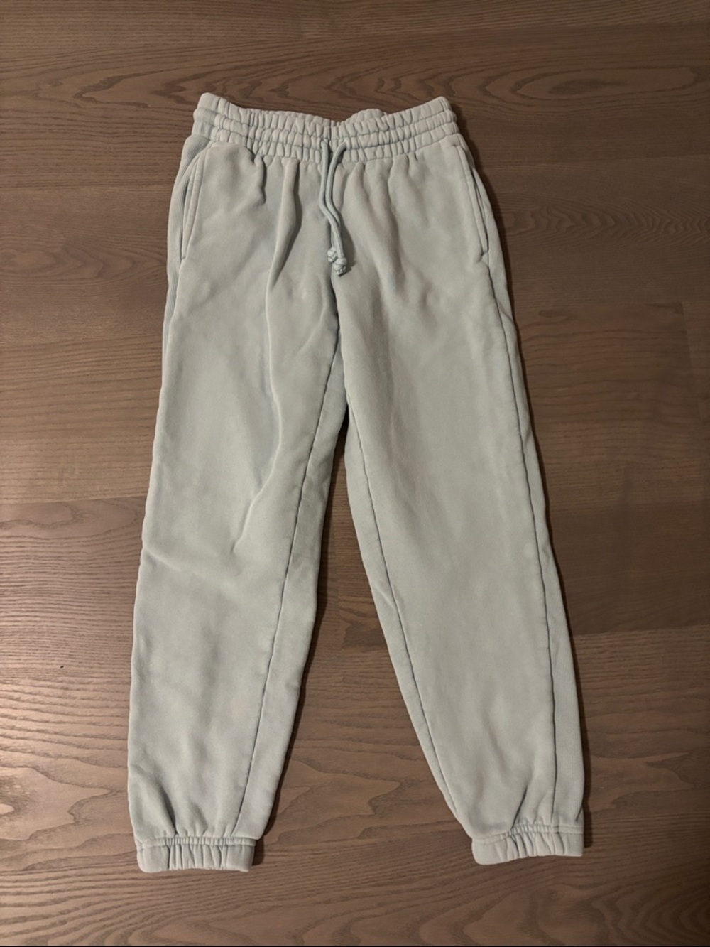 TNA Cozy Fleece Boyfriend Joggers in Sage like new
